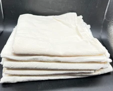 Vintage Lot 6 Large Flour Sack  Towels 100% Cotton Plain -Embroider-Cleaning