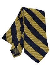 NEW Brooks Brothers Necktie Makers and Merchants Wool/Silk Navy/Gold Textured