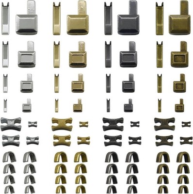 Zipper Stop Insert Kit SHRJ 80pcs Metal
