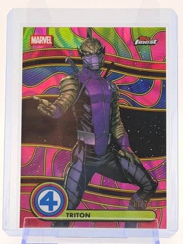 2026 Topps Finest Marvel Triton Blacklight Uncommon Refractor Parallel #11/75 #B