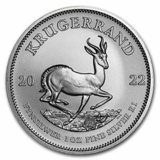 2022 South Africa 1 oz 999 Silver Krugerrand Coin Brilliant Uncirculated