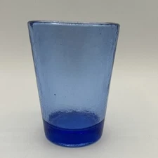 Fire and Light 12 oz Recycled Glass Tumbler Cobalt Blue  4.75"