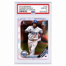 Wander Franco 2019 Bowman Chrome Prospects 1st BCP-100 PSA 10 Gem Mint Rays
