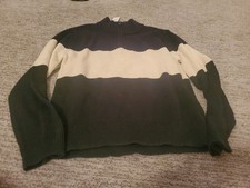 Gap Kids XXL 14-16 Green Creme and ble striped sweater