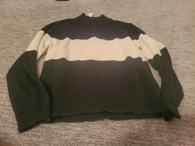 Gap Kids XXL 14-16 Green Creme and ble striped sweater