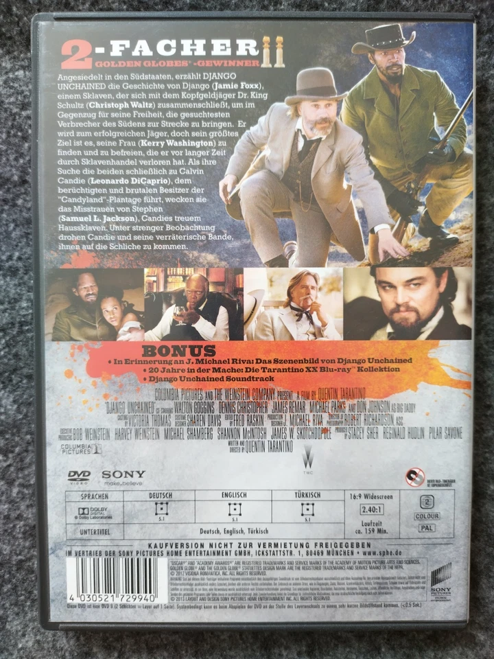 DVD Django Unchained – Quentin Tarantino — Western - Bild 3 von 4