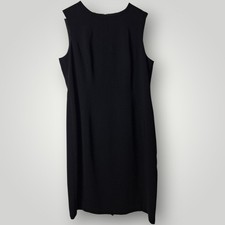 Hobbs London Black Shift Dress Size 16 Lined Work Smart Classic Minimalist