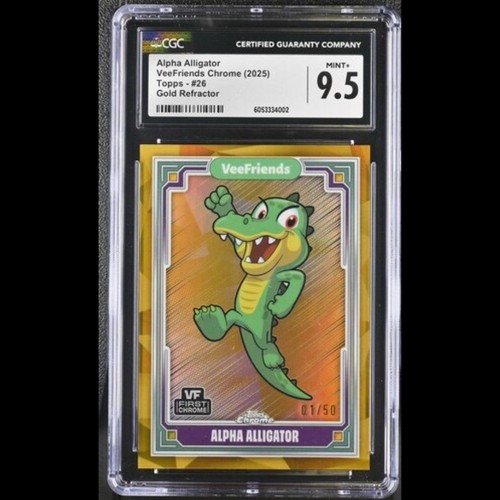 Alpha Alligator VeeFriends Chrome (2025) Gold 01/50 – CGC 9.5 – 1st Print