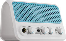 Mini Guitar 10W Amp, 10W w 30 Rhythms, 2 Ch, Reverb, BT Rechargeable 6H Playtime