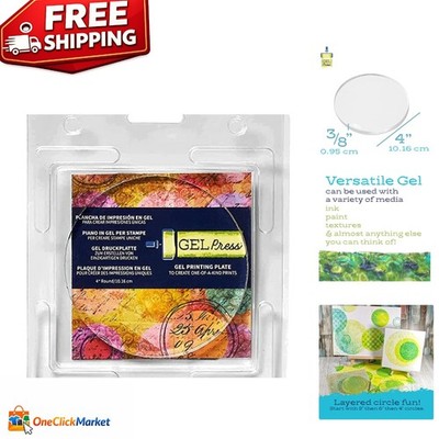 Versatile 4  Circle Gel Printing Plate - Create Unique Art Prints Effortlessly