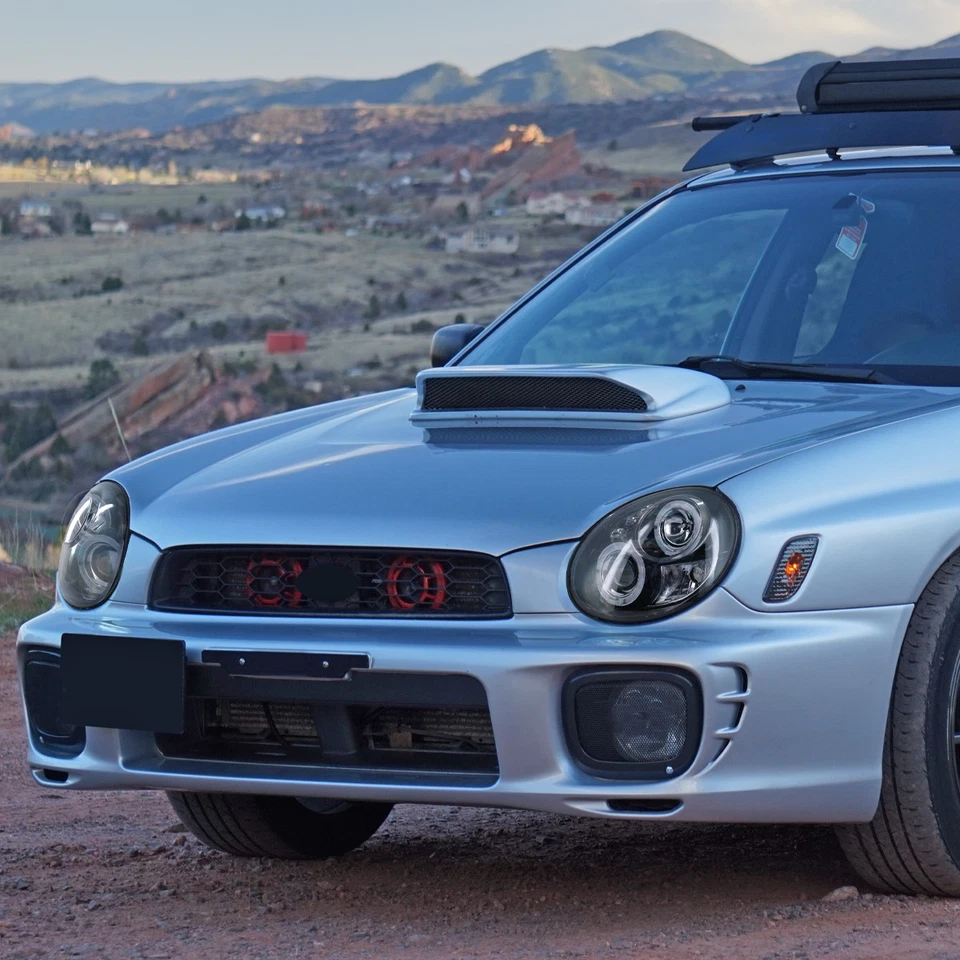 Smoke LED Halo Projector Headlights For 2002-2003 Subaru Impreza WRX Outback L+R Foto 2 de 4