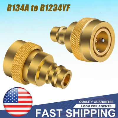 #ad R134A to R1234YF High Low Side Connection Quick Couplers Kit Adjustable Adapter $5.19