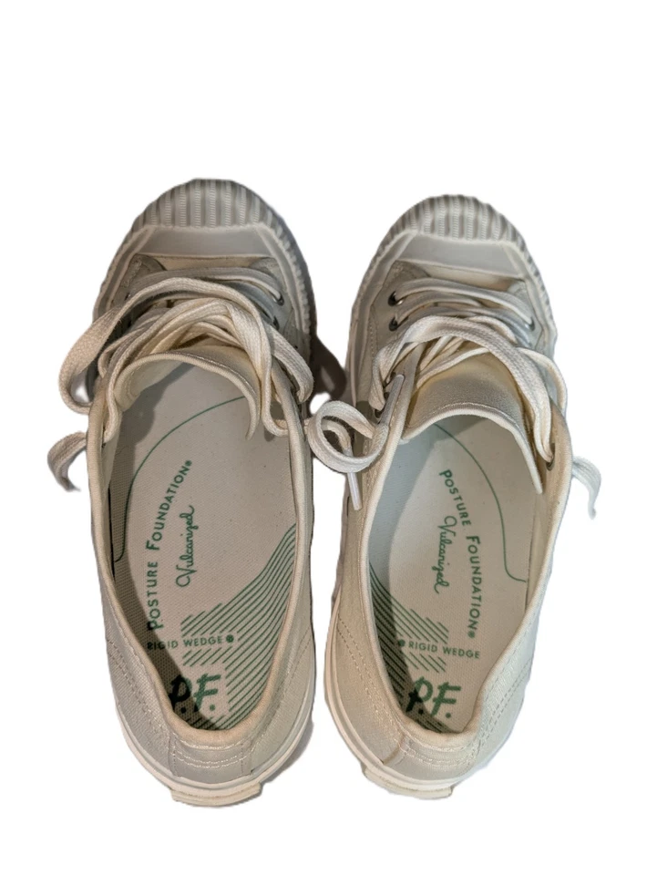 pf flyers womens 7 mens 5.5 off white low top canvas grounder lo unisex - Image 3 of 4