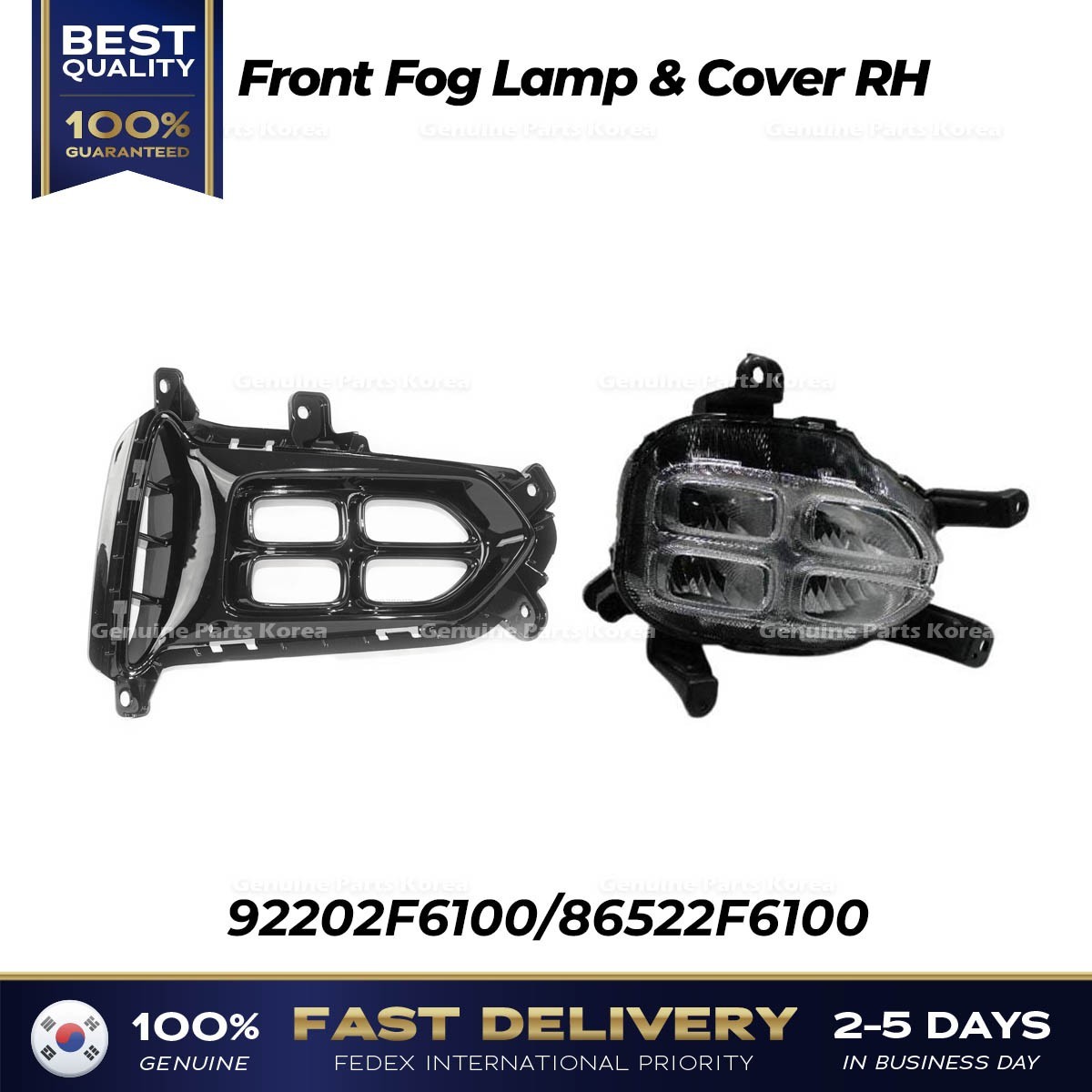 ⭐Genuine⭐ Front Fog Lamp & Cover RH 92202F6100 86522F6100 for