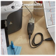 USB-A to DB9 Male Adapter, 3ft Cable, 3-