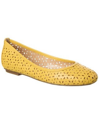 French Sole Leyla Laser Cut Leather Flat Women's