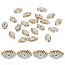 20Pcs Eye Shaped Evil Eye Beads Loose Spacer Beads Sky Blue