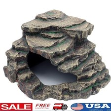 Natural Rock Habitat Hide Reptiles Amphibians Turtle Tank Decor Privacy Shelter