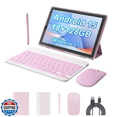 PEICHENG Android 15.0 10Inches Tablet, 18GB RAM+128GB ROM+2TB Exp