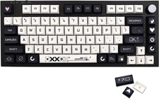 Key Caps XDA Profile Black and White Keycaps, 126 Keys Theme PBT Dye Sublimation