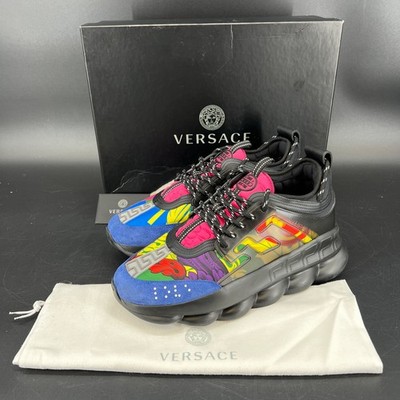 Versace Chain Reaction Multicolor Shoe Size 44 EU 11 US Designer Sneaker 
