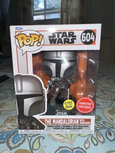 Funko Pop! Star Wars: The Mandalorian w/ Darksaber #604 (GameStop Exclusive)