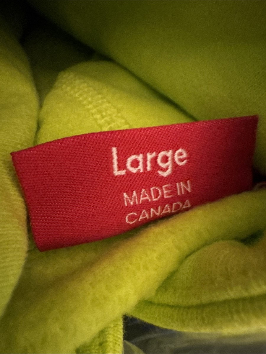 Supreme S Logo Hooded Sweatshirt Size Large Acid Green FW20