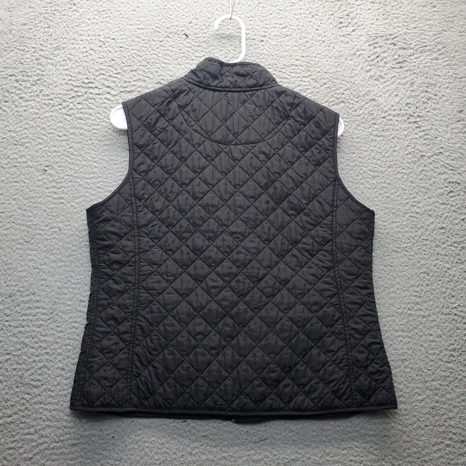 Chaleco Acolchado Relativity Mujer Grande Negro Nylon Calce Clásico Sin Mangas Cremallera Completa Foto 2 de 4