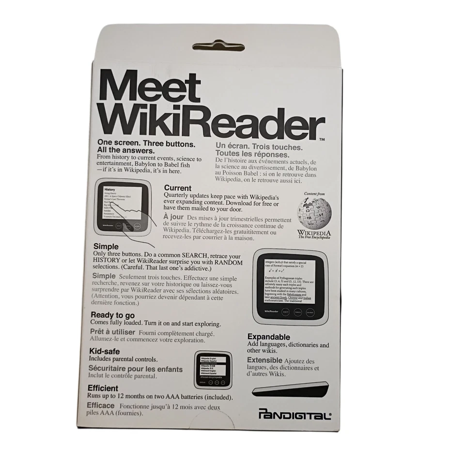 WikiReader Offline Wikipedia Reader - Battery operated, internet (2010) - Image 3 of 4