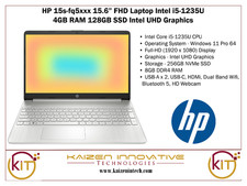 HP Laptop 15s-fq5xxx i5-1235U,  8GB RAM, 256GB SSD,  Intel UHD Graphics Win11Pro