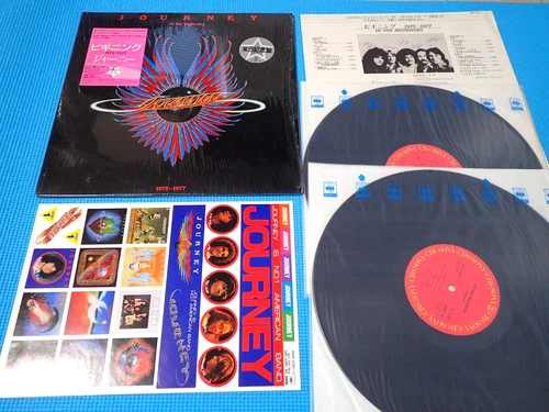 JOURNEY Promo 2LP In The Beginning 1st Pressing w/Sticker Japan 38AP-2282/3 OBI