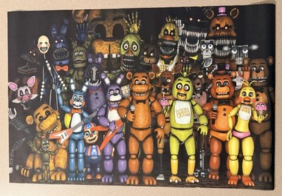 FNAF Ultimate Group Canvas Wall Art 30x20 Poster NEW Never Hung Five Nights