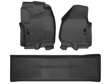 Husky Weatherbeater Mats Fit 12-16 Ford F250/F350 Crew Cab Front/2nd Row 3pc