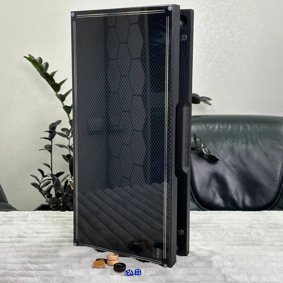 Juego Backgammon Vidrio y Madera - Regalo Premium para Amigo, Juego Familiar Regalo Foto 2 de 4