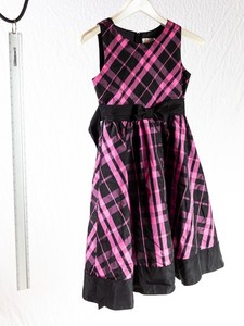 Rare Editions Black & Pink plaid holiday Dress size about 6T