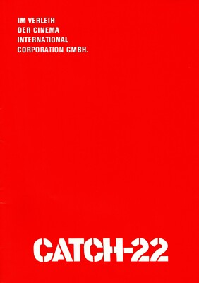 Kino # Werberatschlag # Catch-22 # 1970 # unbenutzt