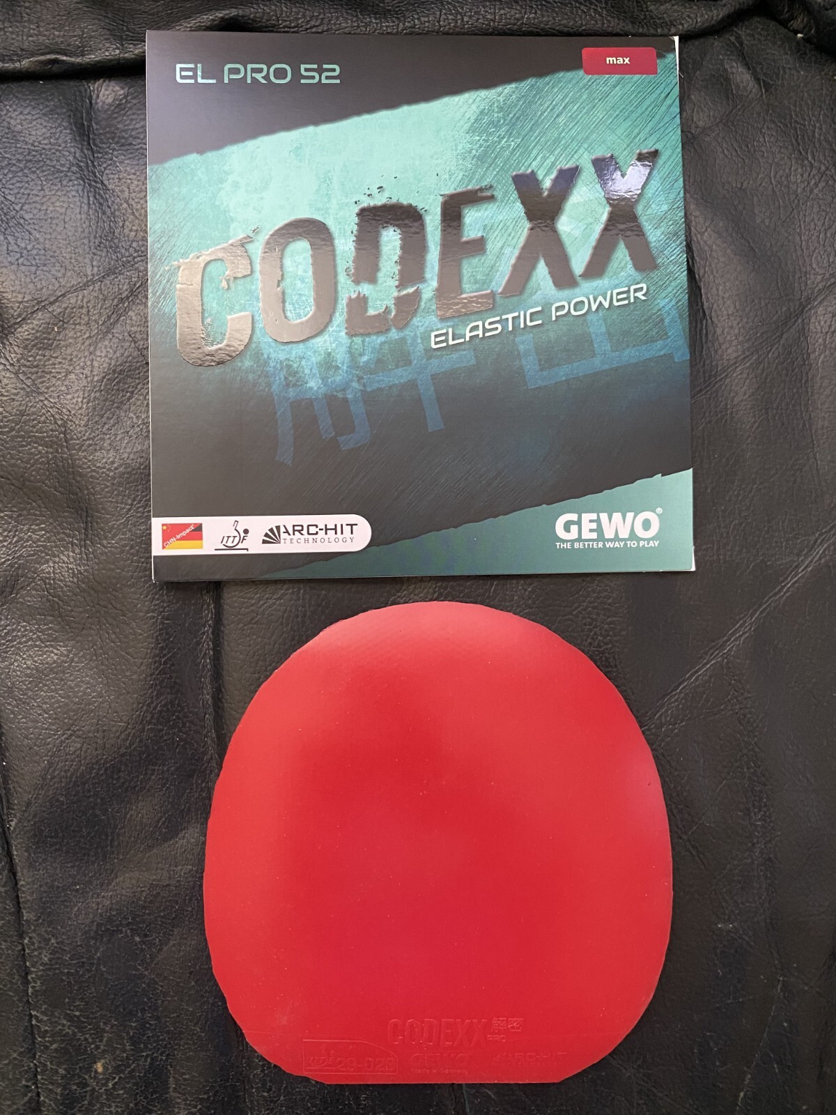 GEWO Codexx EL Pro 52 table tennis rubber, 2.2 mm (Maximum) thickness ...