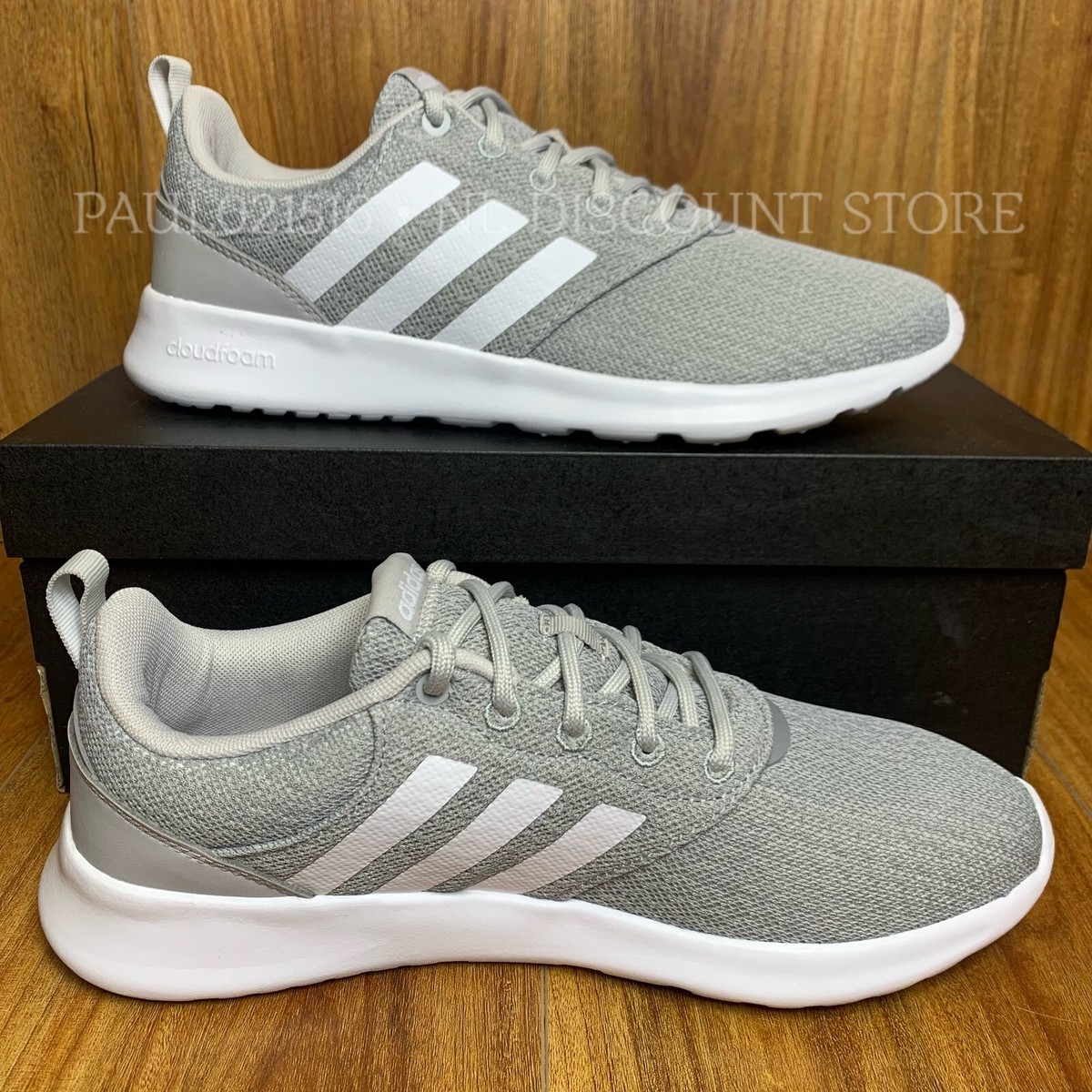 ADIDAS Women's QT Racer Running Sneaker Shoes Gray