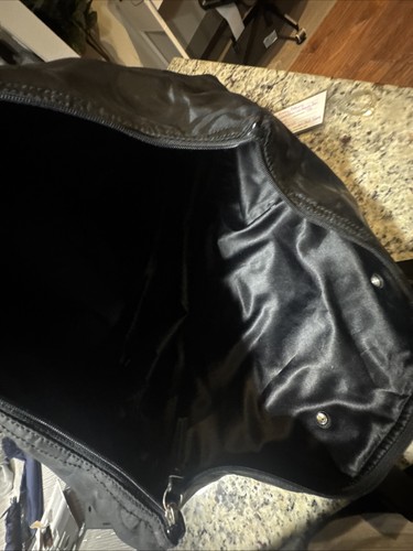 Coach Large Solid Black Logo Print Getaway Travel Weekender Tote RARE! READ - Picture 5 of 6