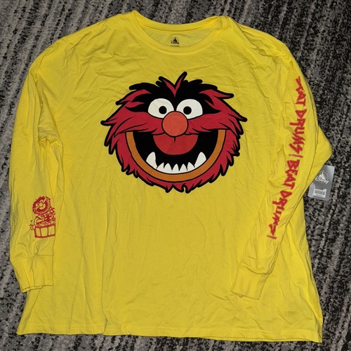 Disney The Muppets Animal Long Sleeve T Shirt Sz 4XL Adult Beat Drums