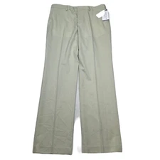 Perry Ellis Portfolio Dress Pants Mens 32x32 Green Modern Fit Flex Stretch NEW