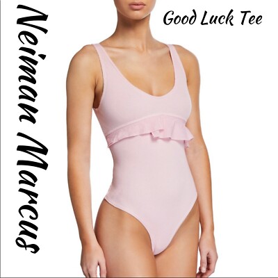 Beautiful Women s Neiman Marcus Pink Bodysuit - Good Luck Tee. NWT. MSRP $90