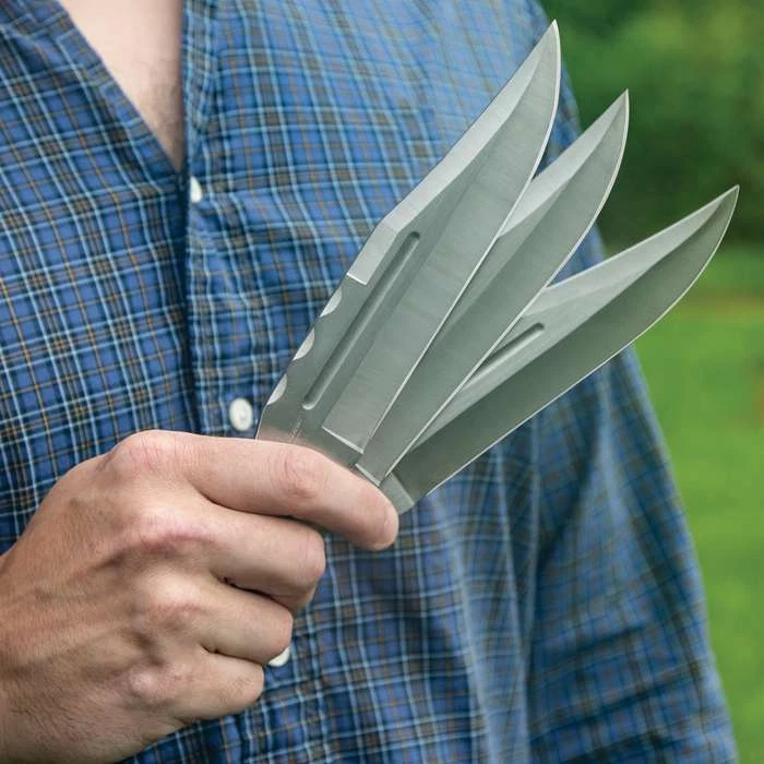 3pc Gil Hibben Professional Tactical Combat Throwing Knife - Image 2 of 4