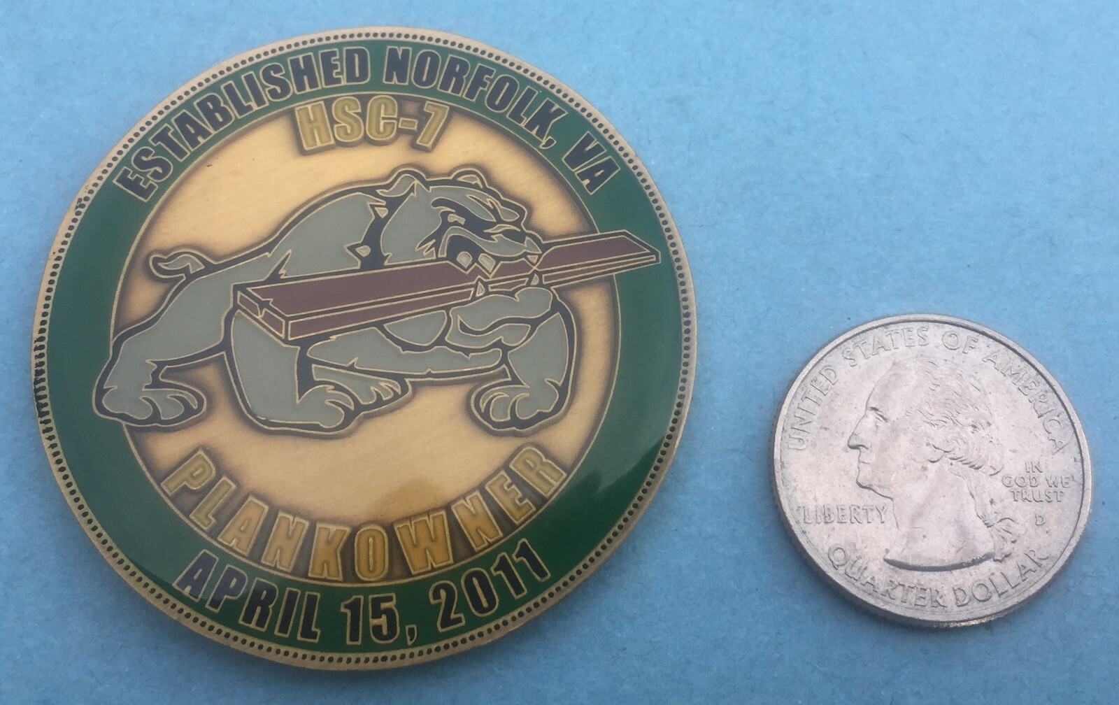US NAVY CHALLENGE COIN HELICOPTER SEA COMBAT SQUADRON 7 (HSC-7) DUSTY DOGS
