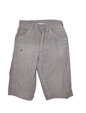 Vintage Sears Shorts Womens S 24 Grey Cut Off Capri Denim Gripper Zipper Baggy