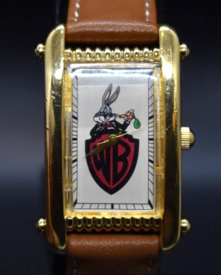 Bugs Bunny Looney Tunes Warner Bros 1990's Watch Tank NEW BAND & BATTERY