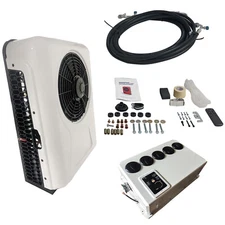 Cooling Air Conditioning Kit for Semi Trucks Bus RV Caravan 60A-80A 12V 12000BTU