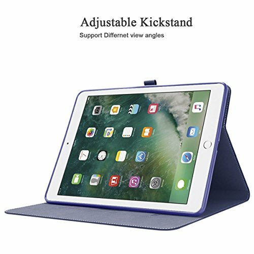 Custodia Flip IPad Custodia In Pelle Per IPad 5/6/7/8/9/10/11a Gen, Air - Cover Flip Con Protezione 360°, Nera Case IPad Pelle Nera Marrone - Foto 8