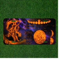 Custom Personalized License Plate Auto Tag With Amazing Creative Planet Design