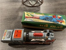 Vintage Lithograph Tin Toy Friction Train
